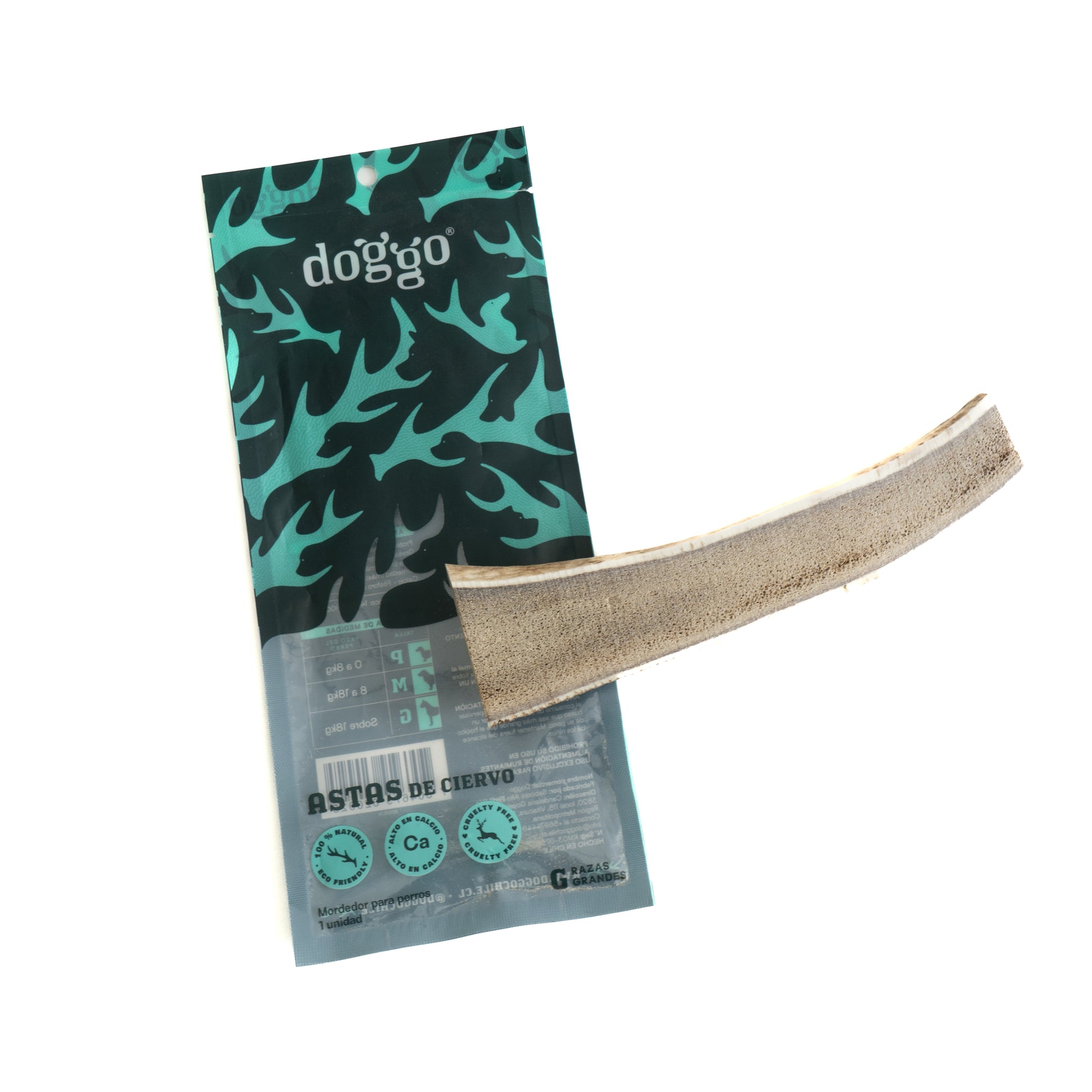 mordedor para perro 100% natural, hecho de astas de ciervo. Cruelty free y sin aditivos, es la opción perfecta para mantener a tu mascota feliz y saludable.