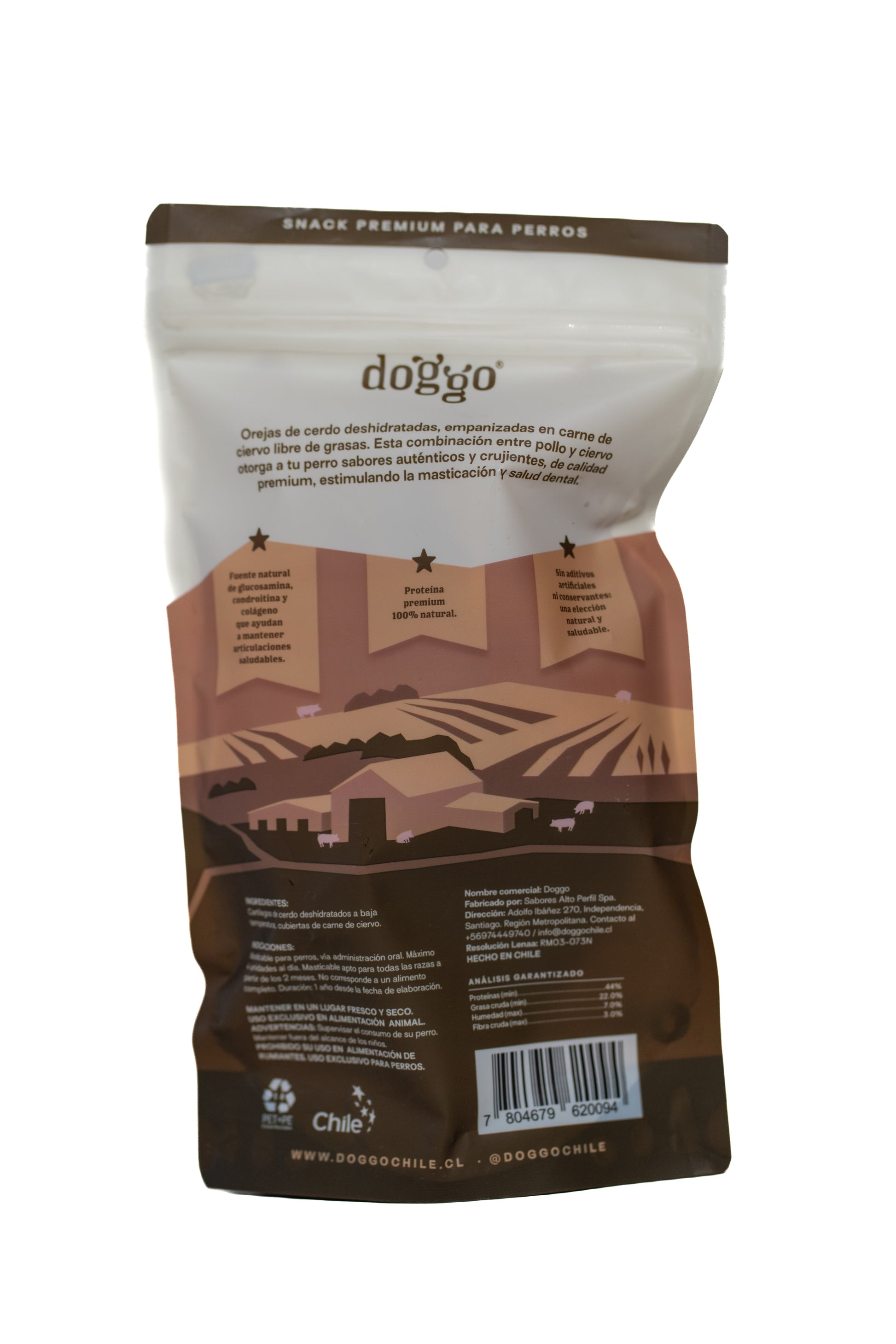 Snack para Perros 100% Natural - Orejas de Cerdo en Crispy de Ciervo