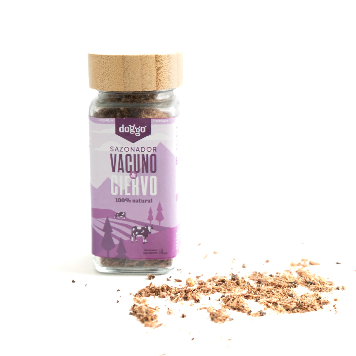 snack para perro Sazonador de Vacuno y Ciervo 100% natural. Rico en proteína, sin aditivos y cruelty free, es la opción perfecta para mantener a tu mascota saludable y feliz.