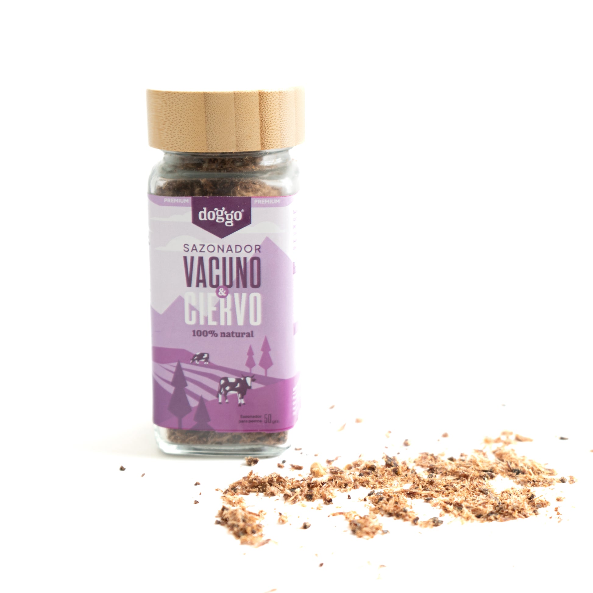 snack para perro Sazonador de Vacuno y Ciervo 100% natural. Rico en proteína, sin aditivos y cruelty free, es la opción perfecta para mantener a tu mascota saludable y feliz.