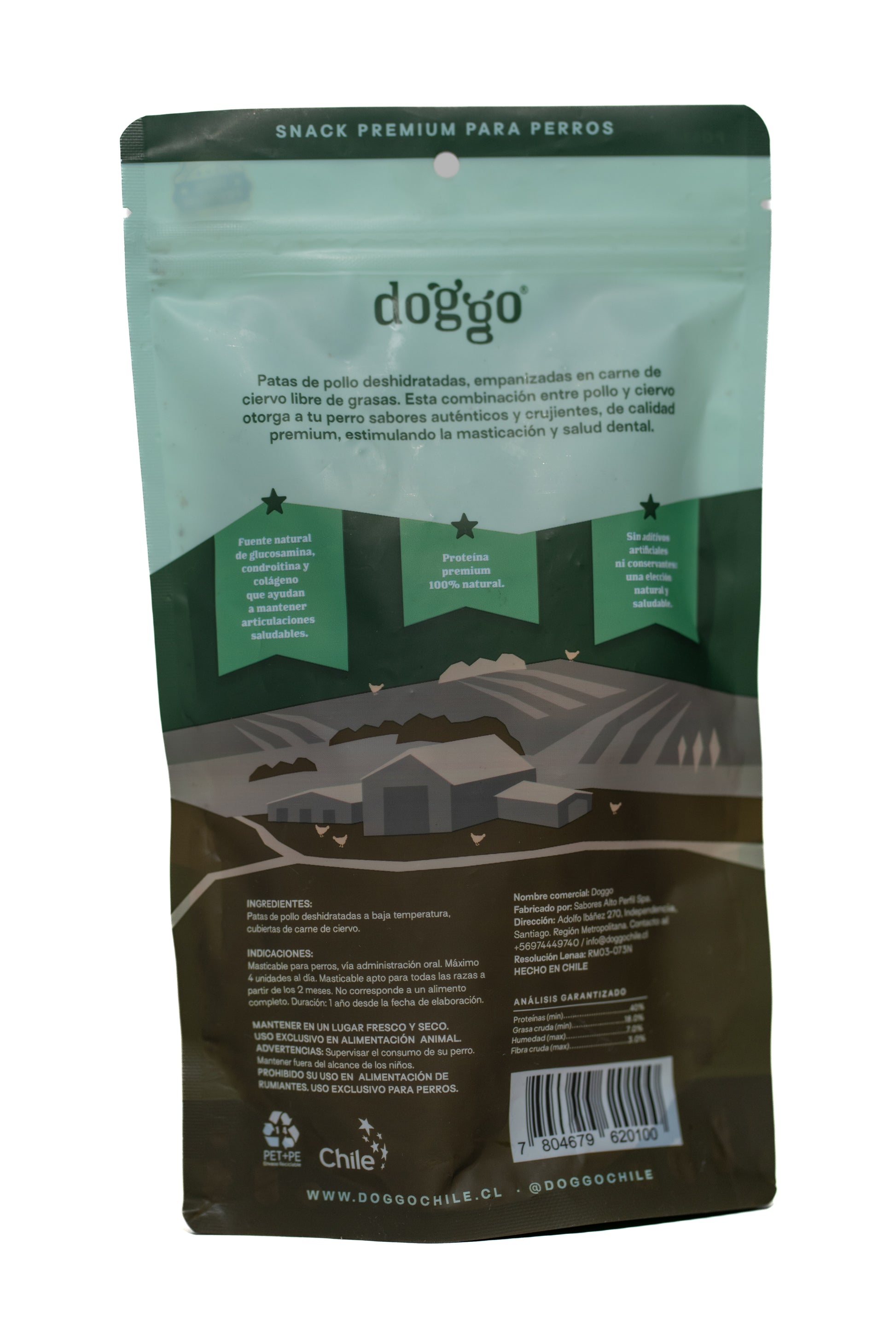 Snack para Perros 100% Natural - Patas de Pollo en Crispy de Ciervo