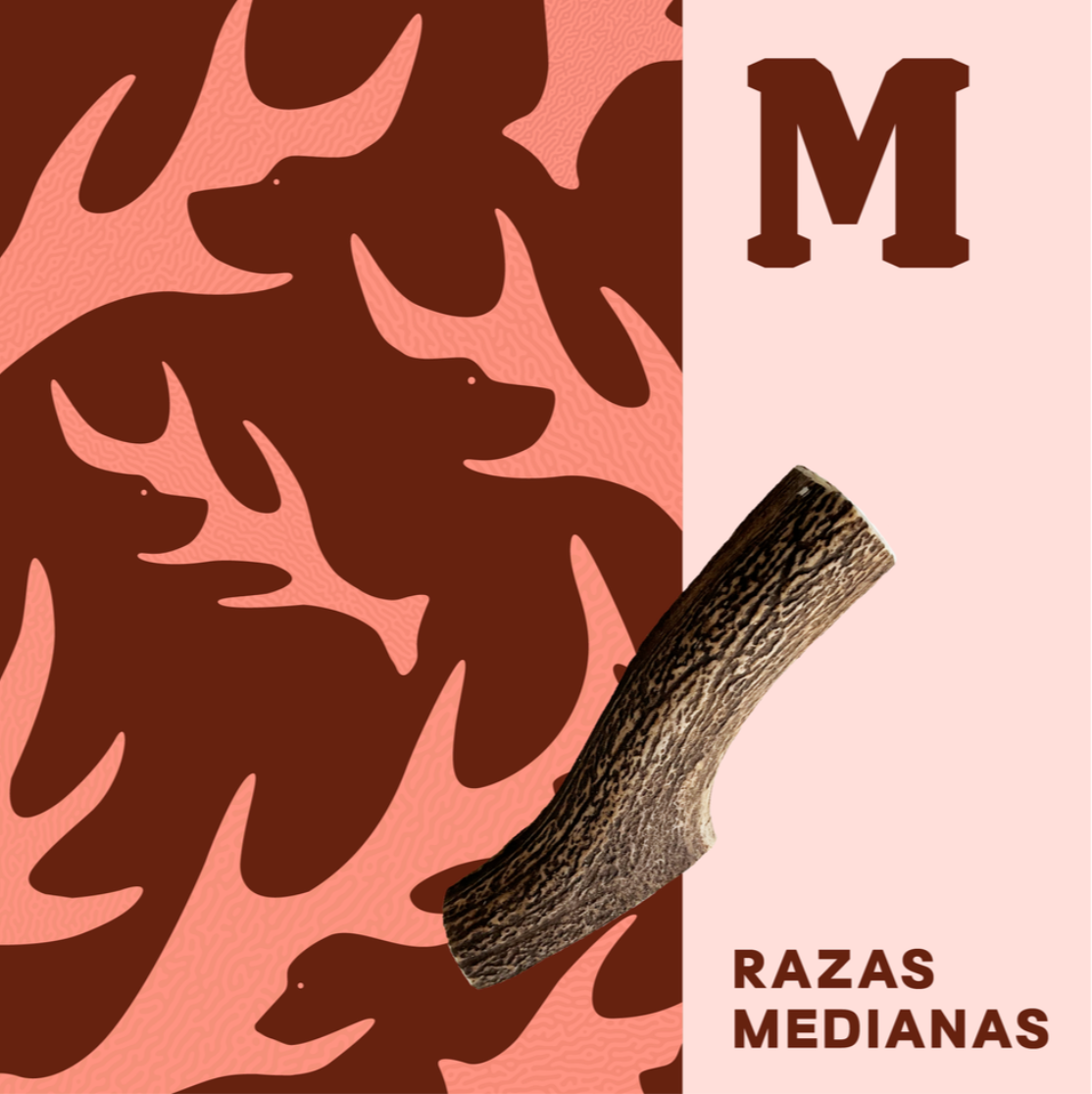 mordedor para perro 100% natural, hecho de astas de ciervo. Cruelty free y sin aditivos, es la opción perfecta para mantener a tu mascota feliz y saludable.