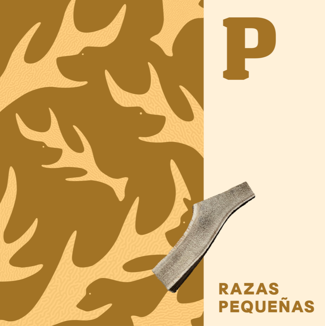 mordedor para perro 100% natural, hecho de astas de ciervo. Cruelty free y sin aditivos, es la opción perfecta para mantener a tu mascota feliz y saludable.