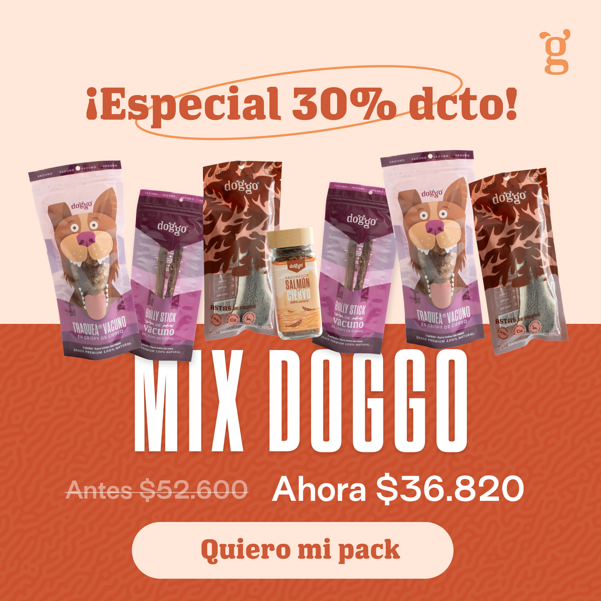 Pack Doggo de Snacks Naturales