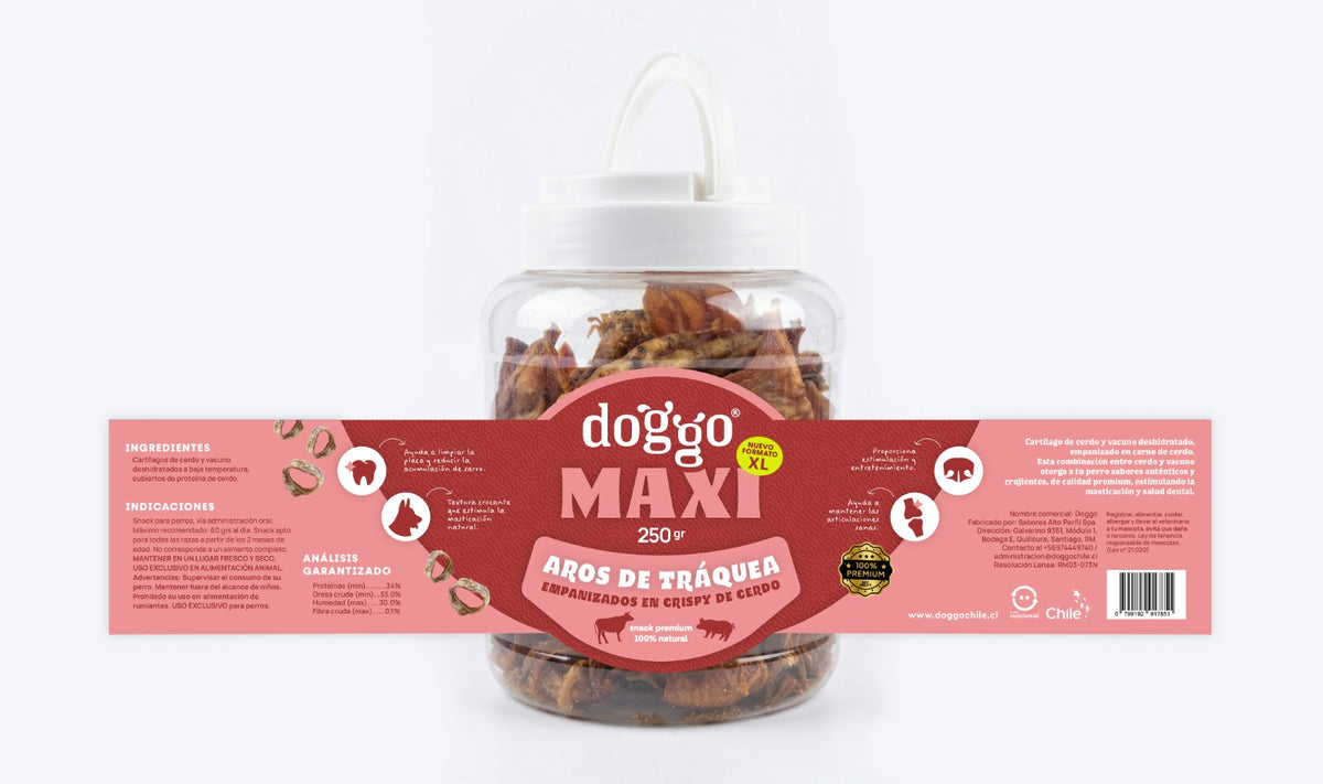 Snack para Perros - Aros de Tráquea Empanizados en Crispy de Cerdo