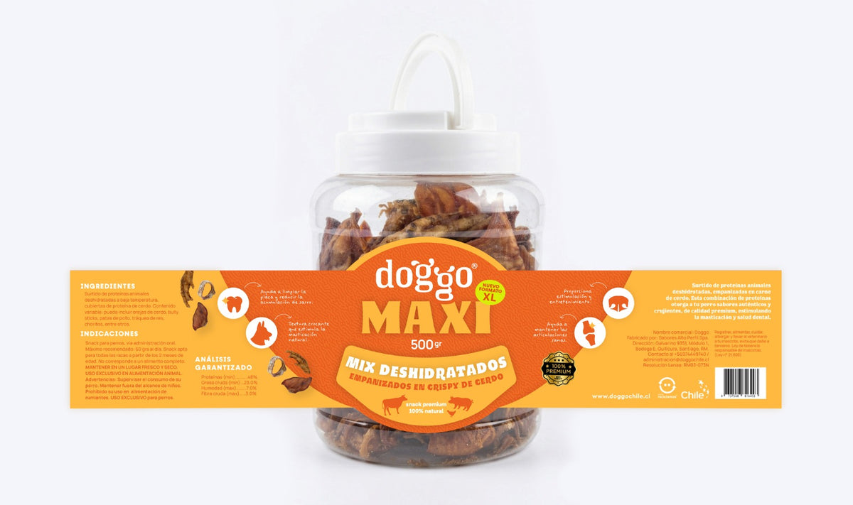 Snack para Perros - Mix de Deshidratados en Crispy de Cerdo