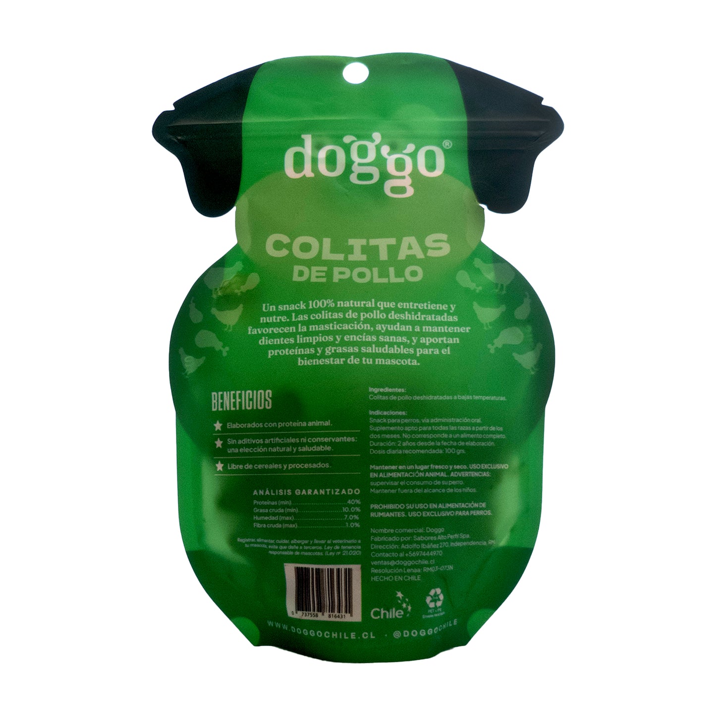 Snack para Perros Colitas de Pollo