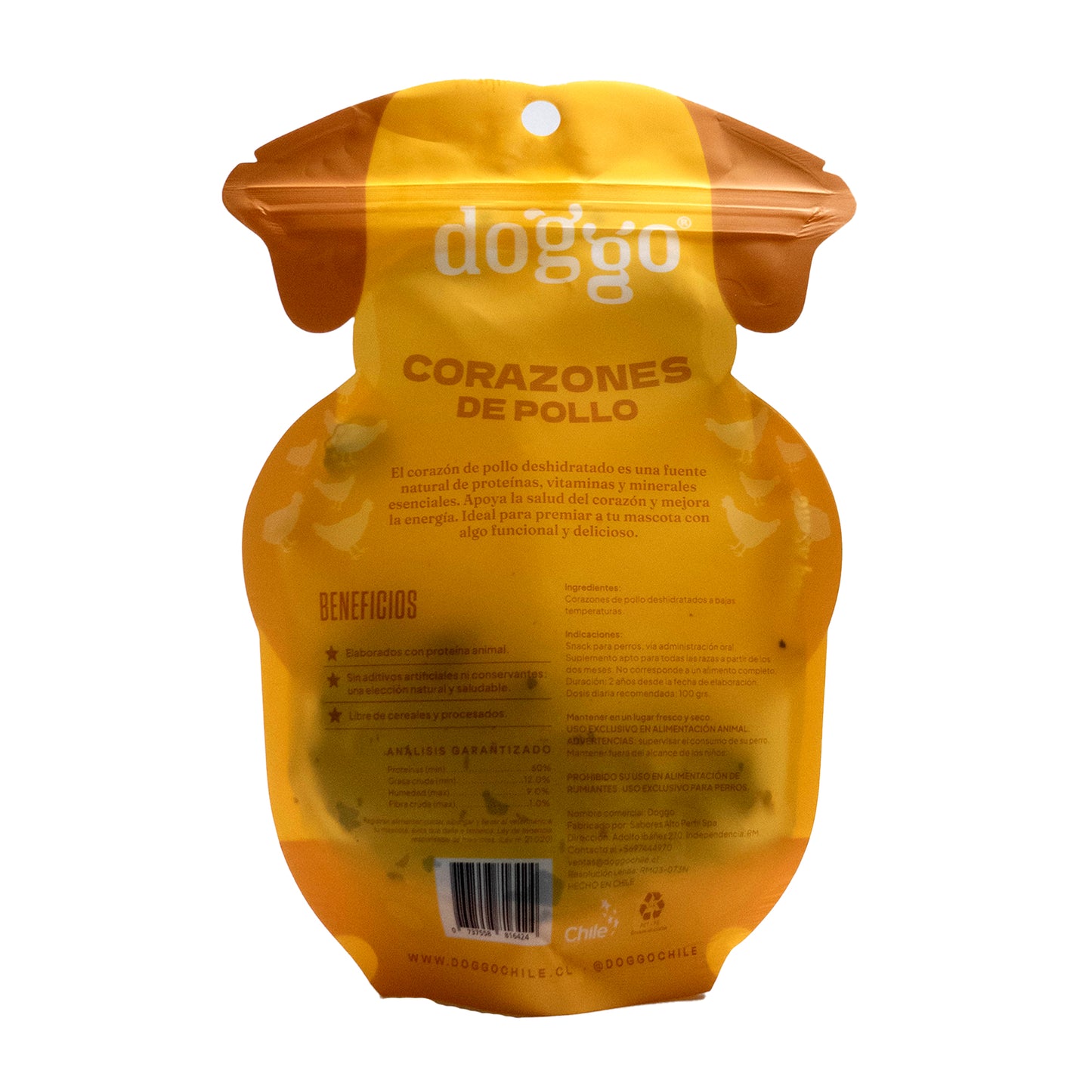 Snack para Perros Corazones de Pollo