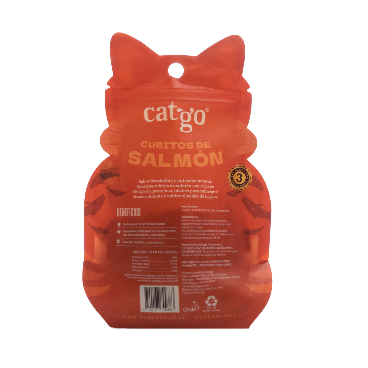 Snack para Gatos Cubitos de Salmón