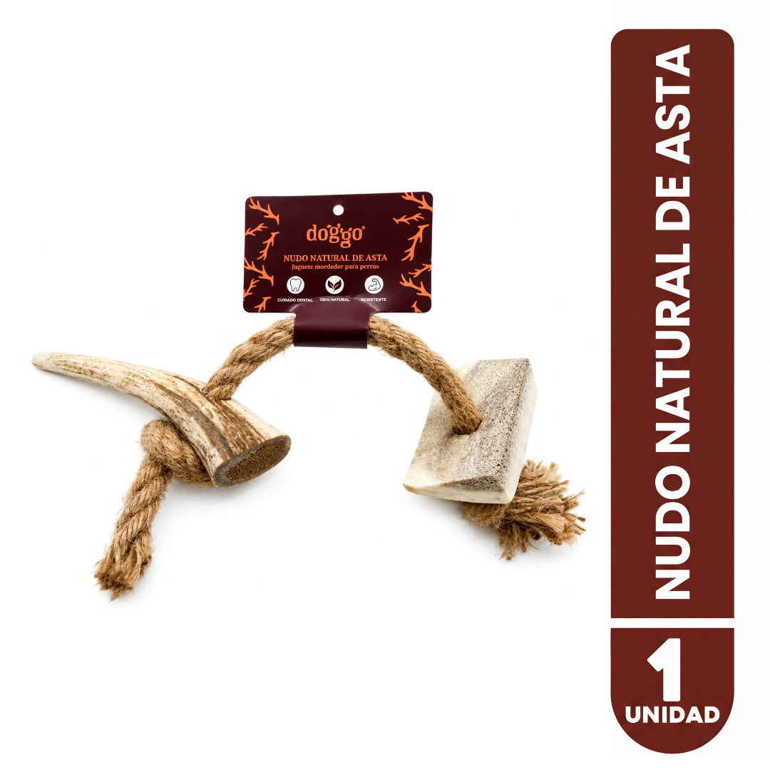 Mordedor para perros Nudo natural de Asta