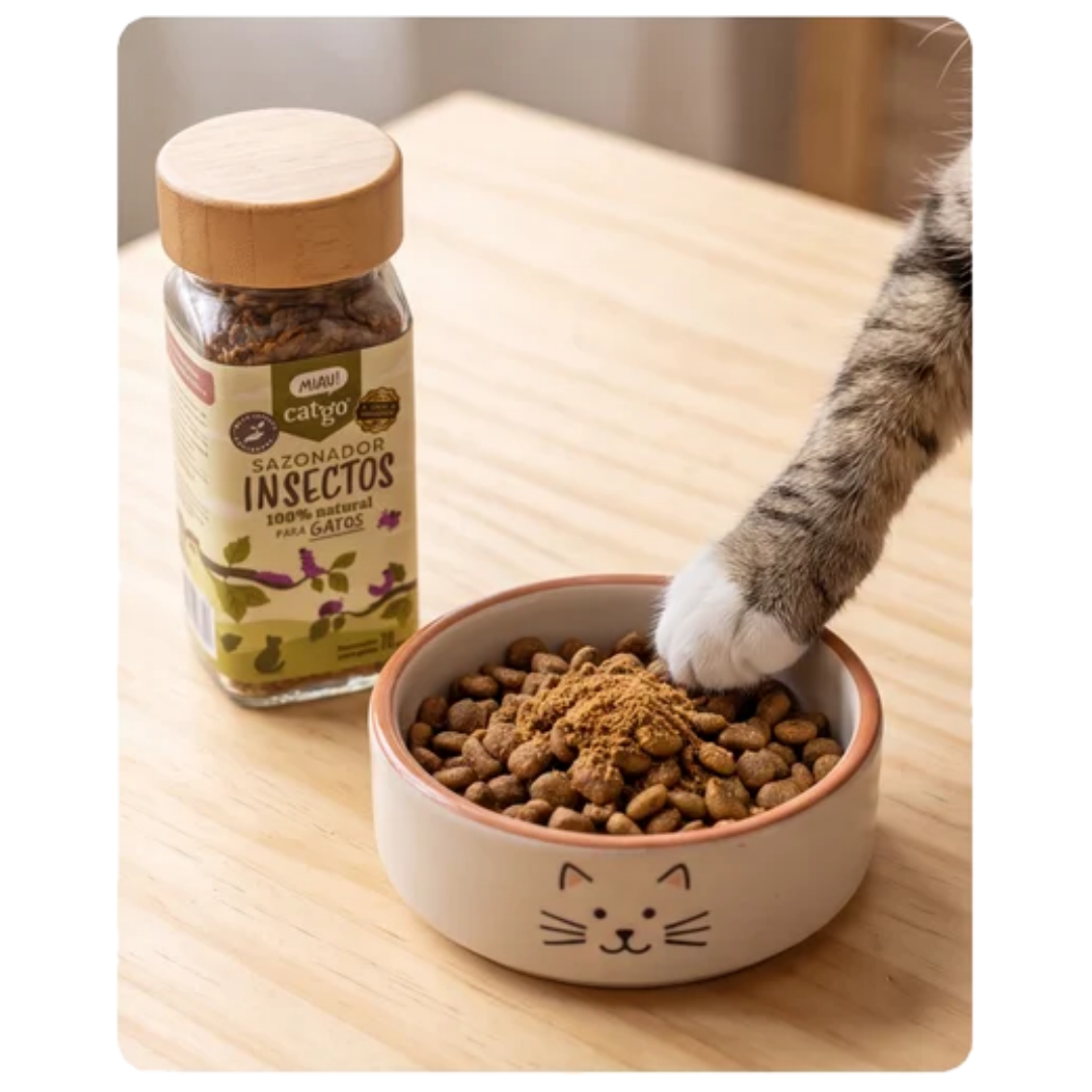Snack Natural Sazonador Insectos para Gatos