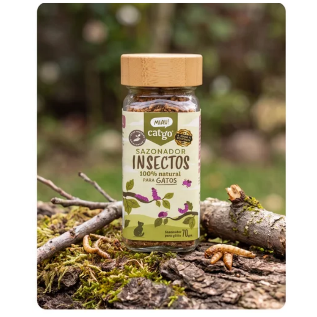 Snack Natural Sazonador Insectos para Gatos