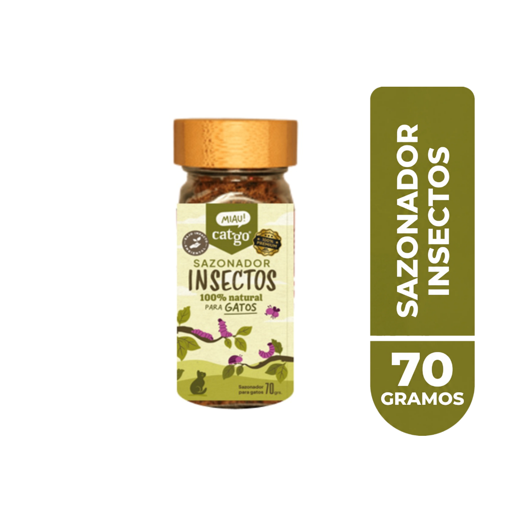 Snack Natural Sazonador Insectos para Gatos