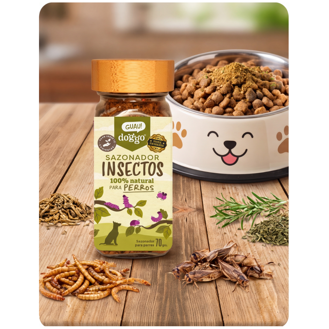 Snack Natural Sazonador Insectos para Perros