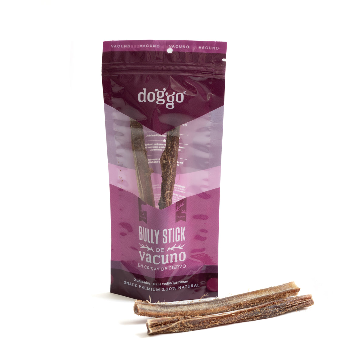 snack para perro Bully Stick 100% natural. Rico en proteína, sin aditivos y cruelty free, es la opción perfecta para mantener a tu mascota saludable y feliz.